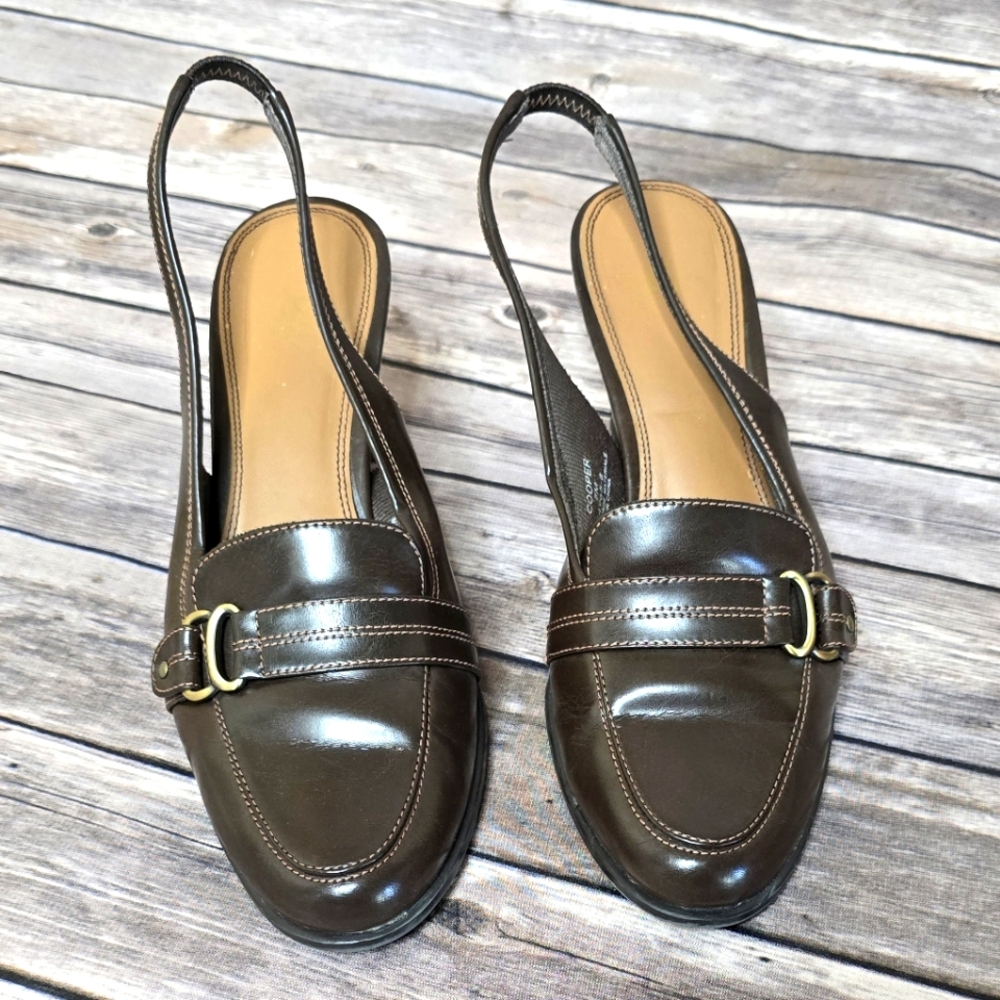Women's Slingbacks - Cooper, size 8, dark brown, EUC